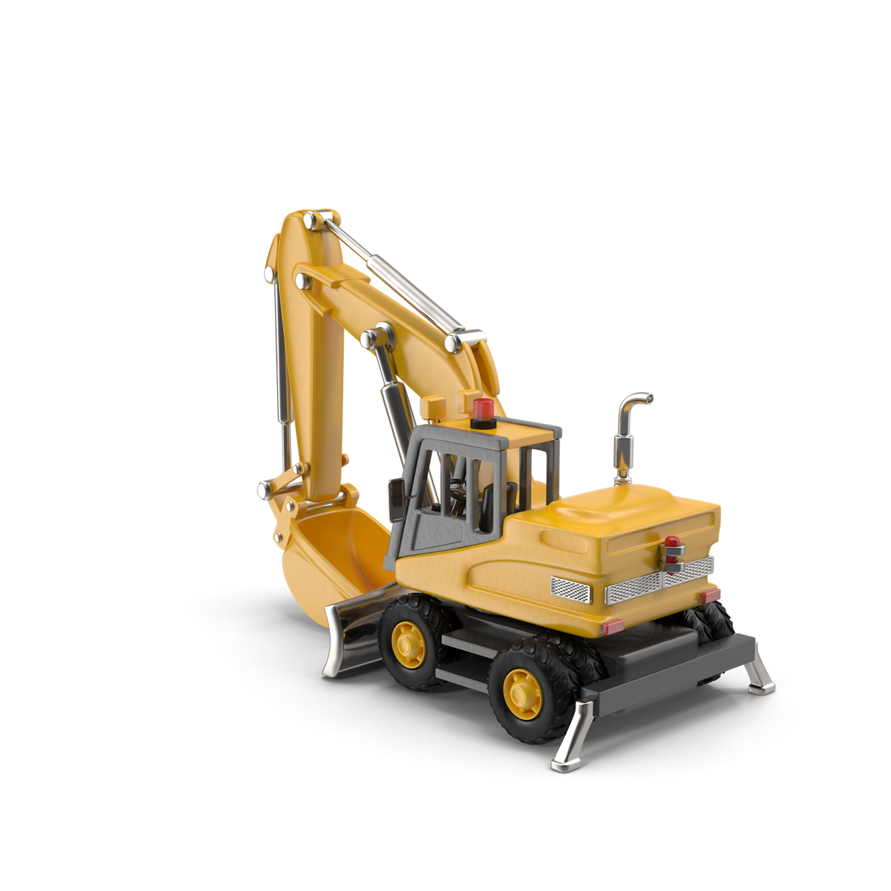 Excavator Digger Equipment PNG Images