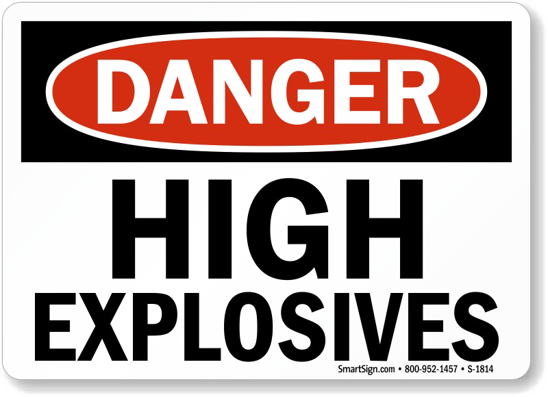 Explosive Sign PNG Photos
