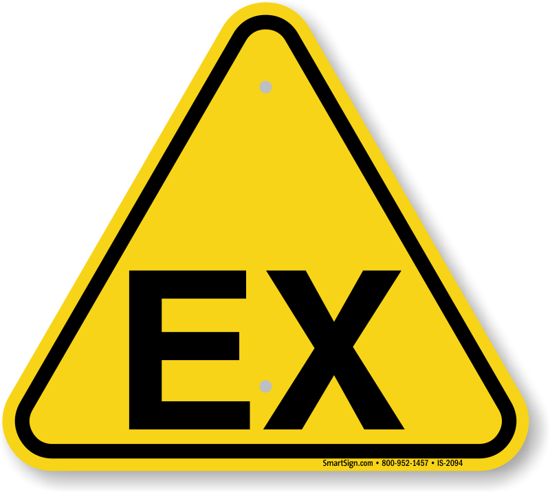 Explosive Sign Transparent