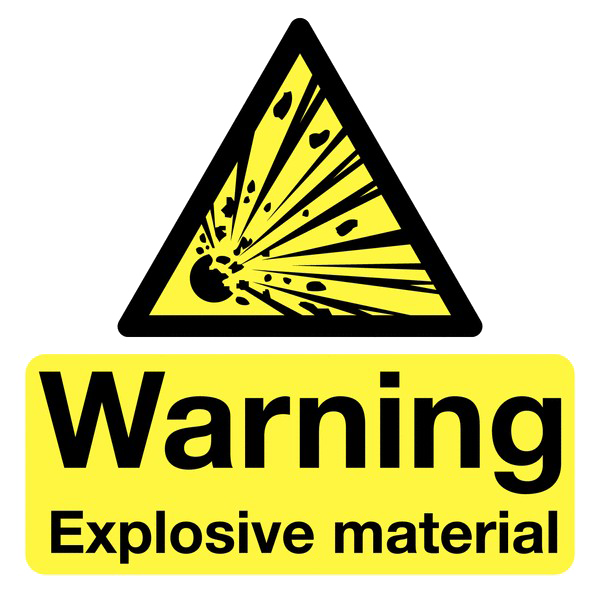 Explosive Sign Vector PNG Free Image
