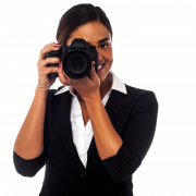 Female Photographer PNG File