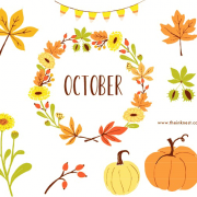 Hello October PNG Pic