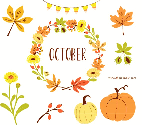 Hello October PNG Pic