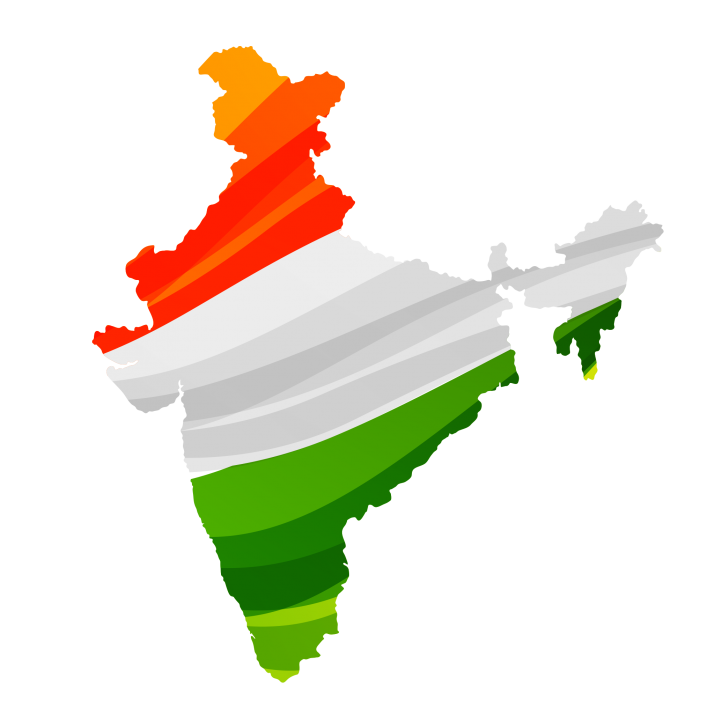 خريطة الهند مقطوعة PNG