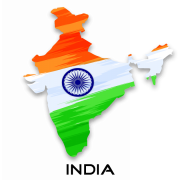 Mapa de la India transparente