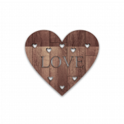 Love Image PNG en bois