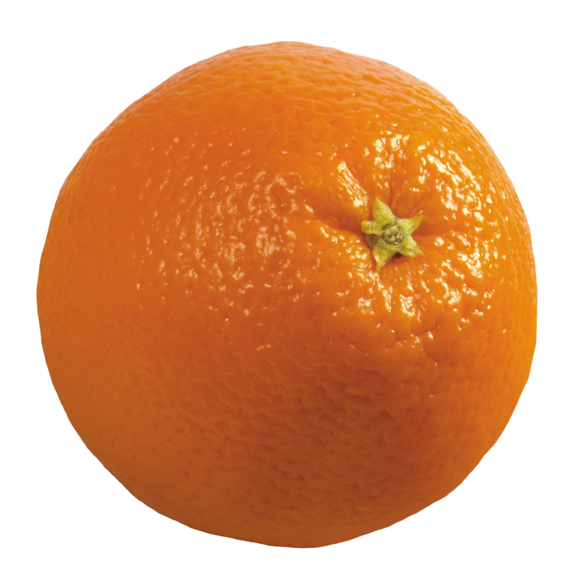 Mandarino arancione trasparente