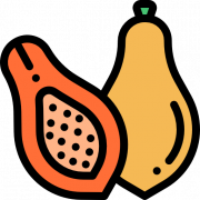 Clipart png de fruta de mamão