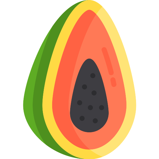 Papaya Fruit PNG Coupé