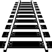 Railroad Tracks Vector PNG Image
