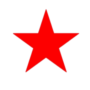 Red Star Shape PNG Clipart