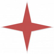Red Star Shape PNG Cutout