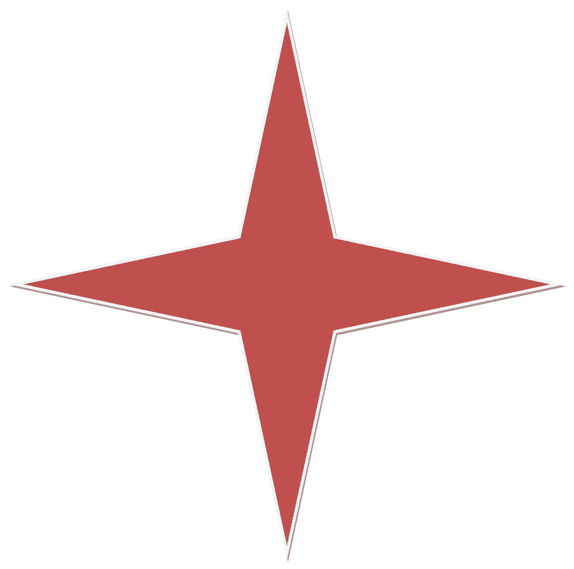 Red Star Shape PNG Cutout