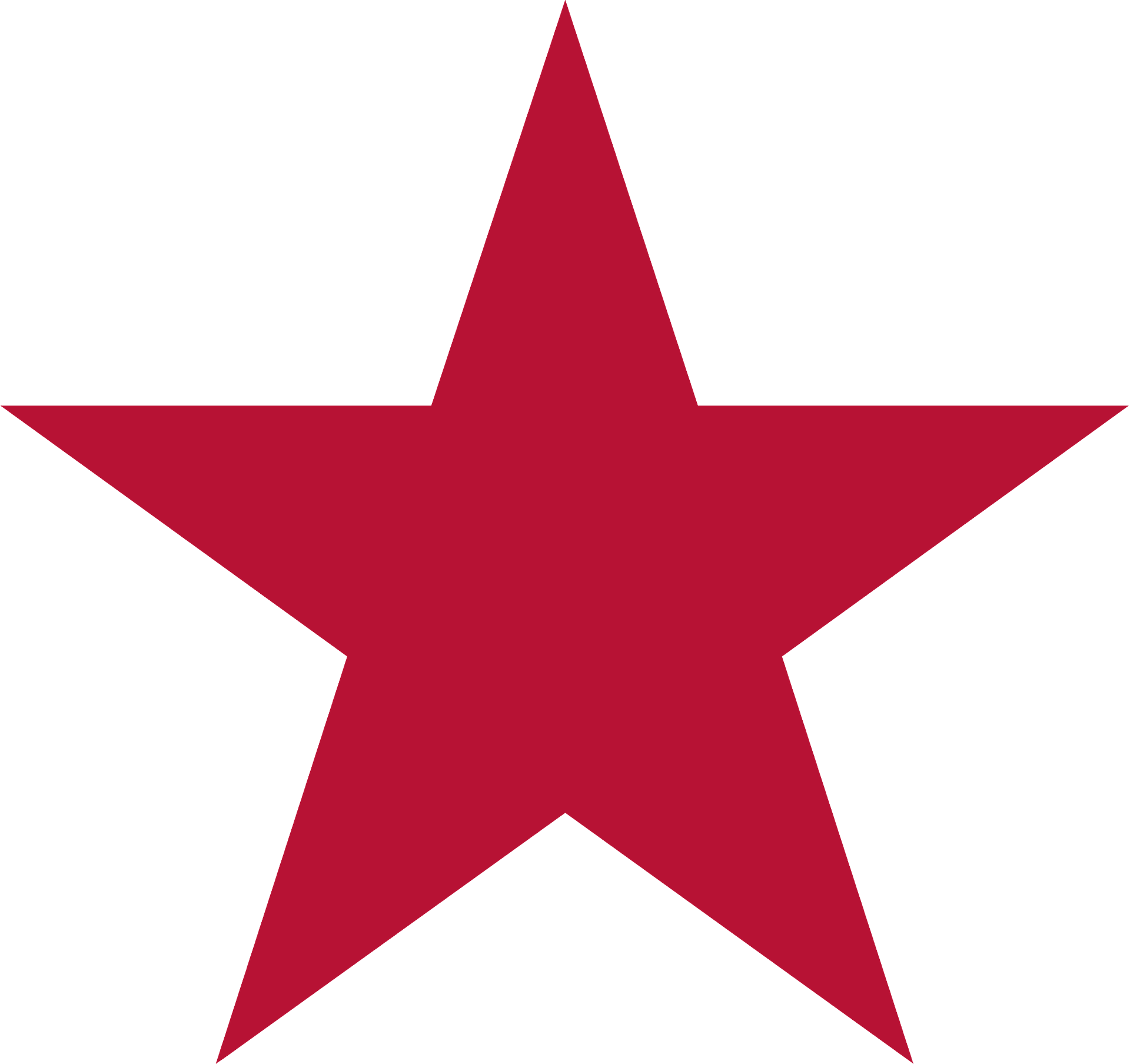 Red Star Shape PNG File