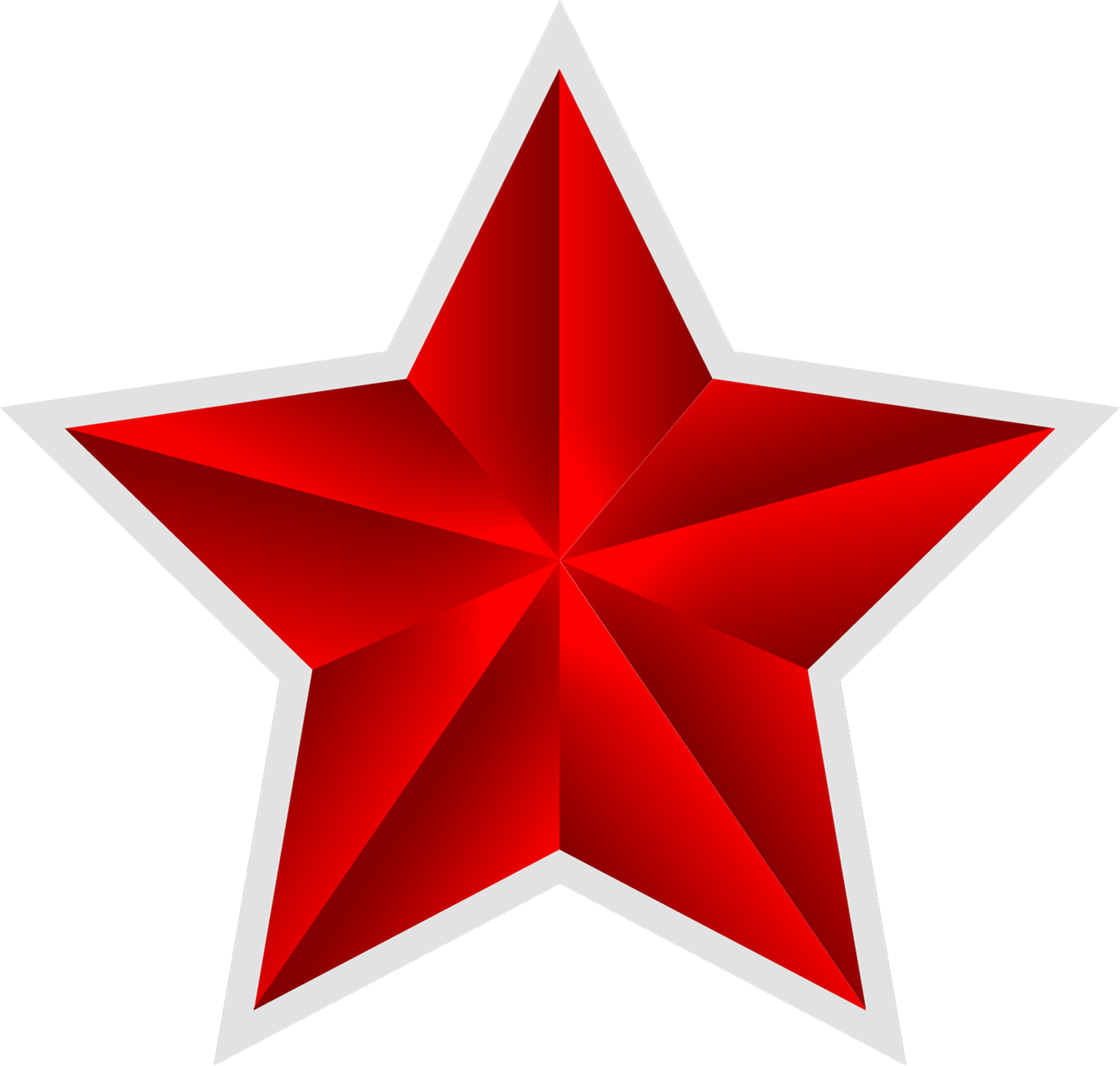 Red Star Shape PNG Image