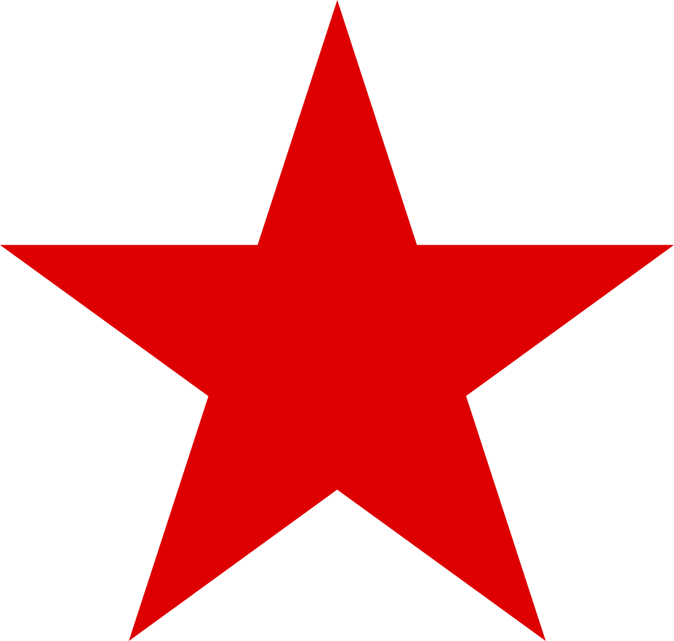Red Star Shape PNG Images