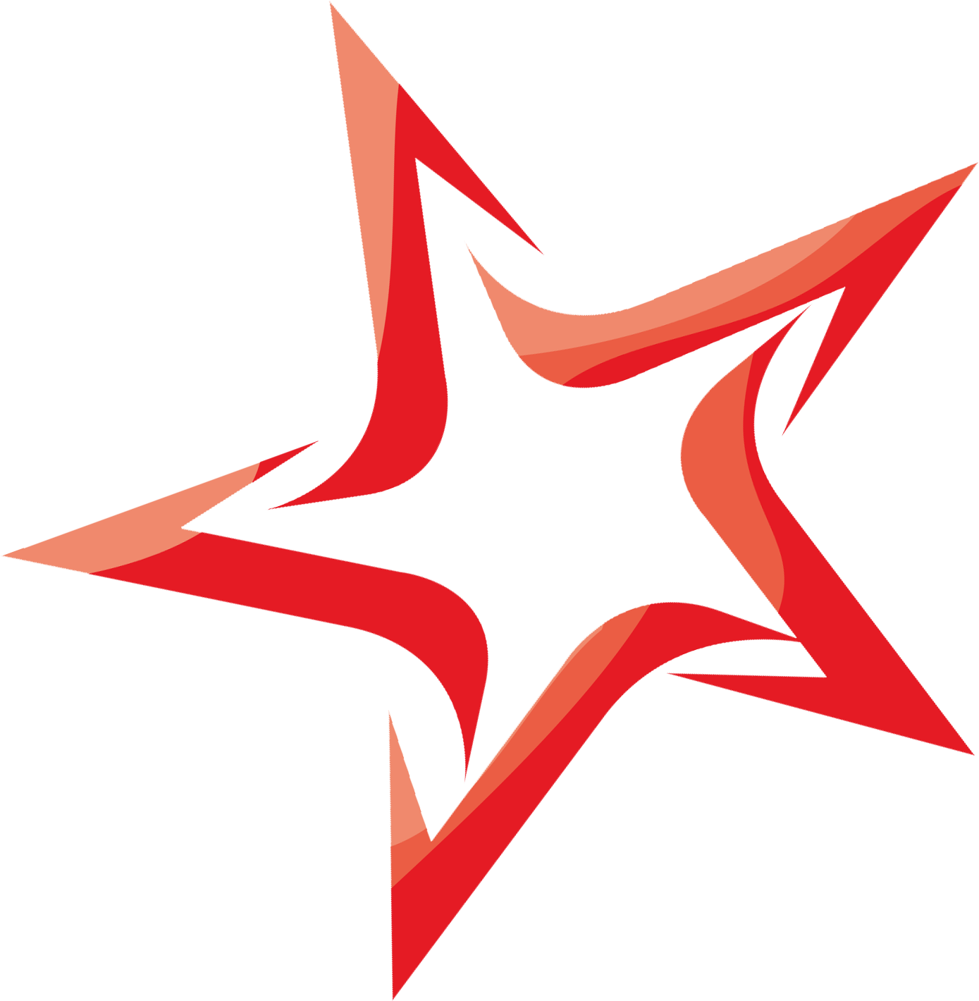 Red Star Shape PNG Photo