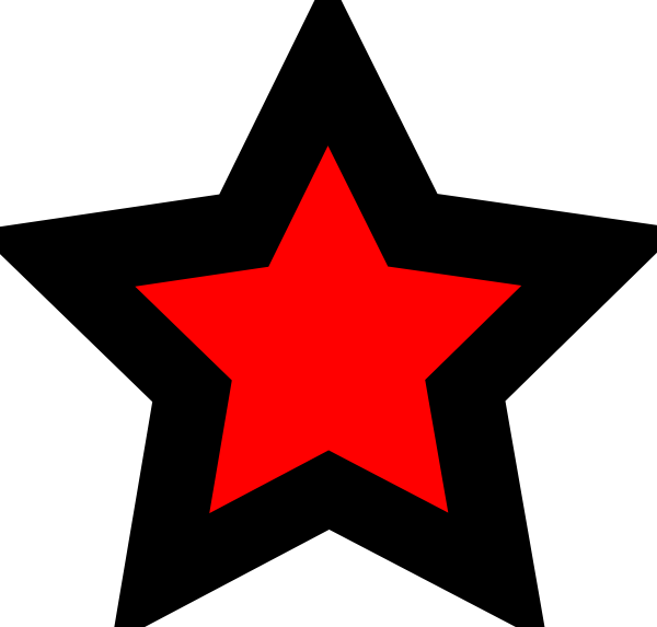 Red Star Shape PNG Pic