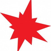 Red Star Shape Transparent