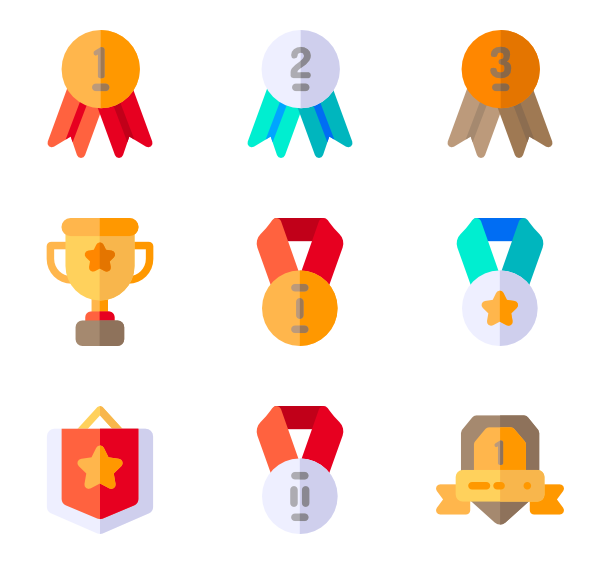 Reward Icon Set PNG File