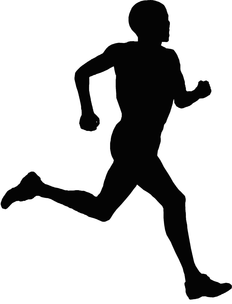 Running Silhouette Background PNG
