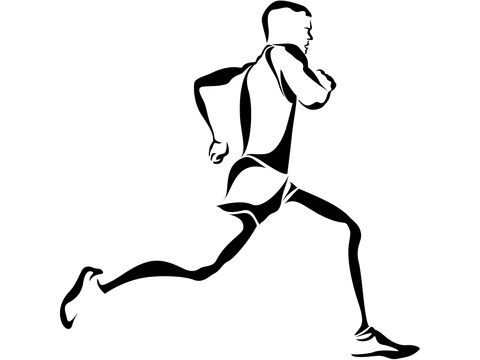 Running Silhouette PNG Background