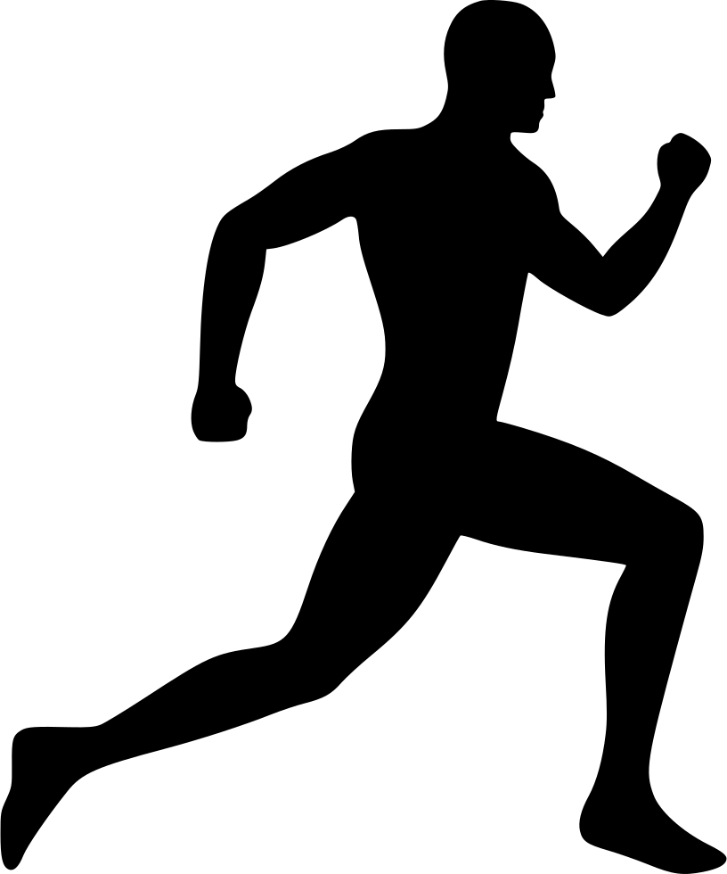 Running Silhouette PNG HD Image