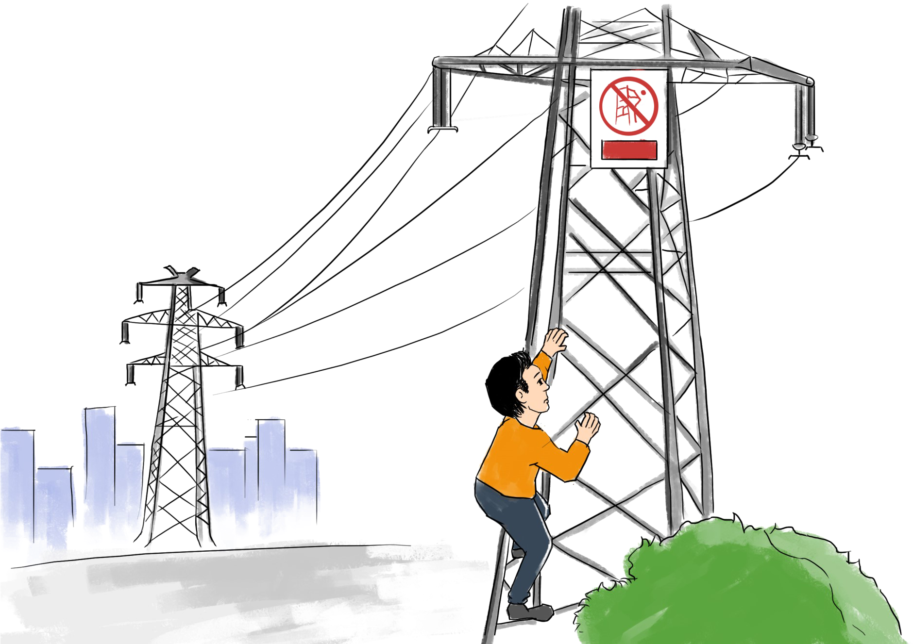 Transmission Tower PNG Cutout