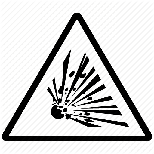 Triangle Explosive Sign PNG Cutout