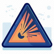 Triangle Explosive Sign PNG Image