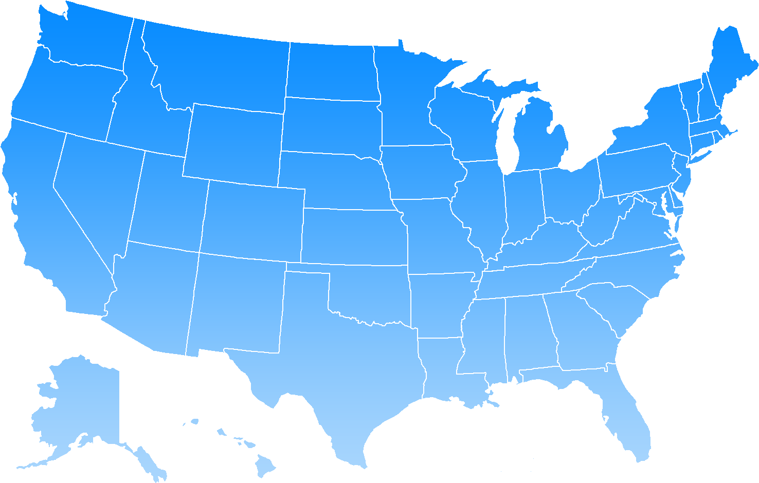 Mappa USA PNG ritaglio