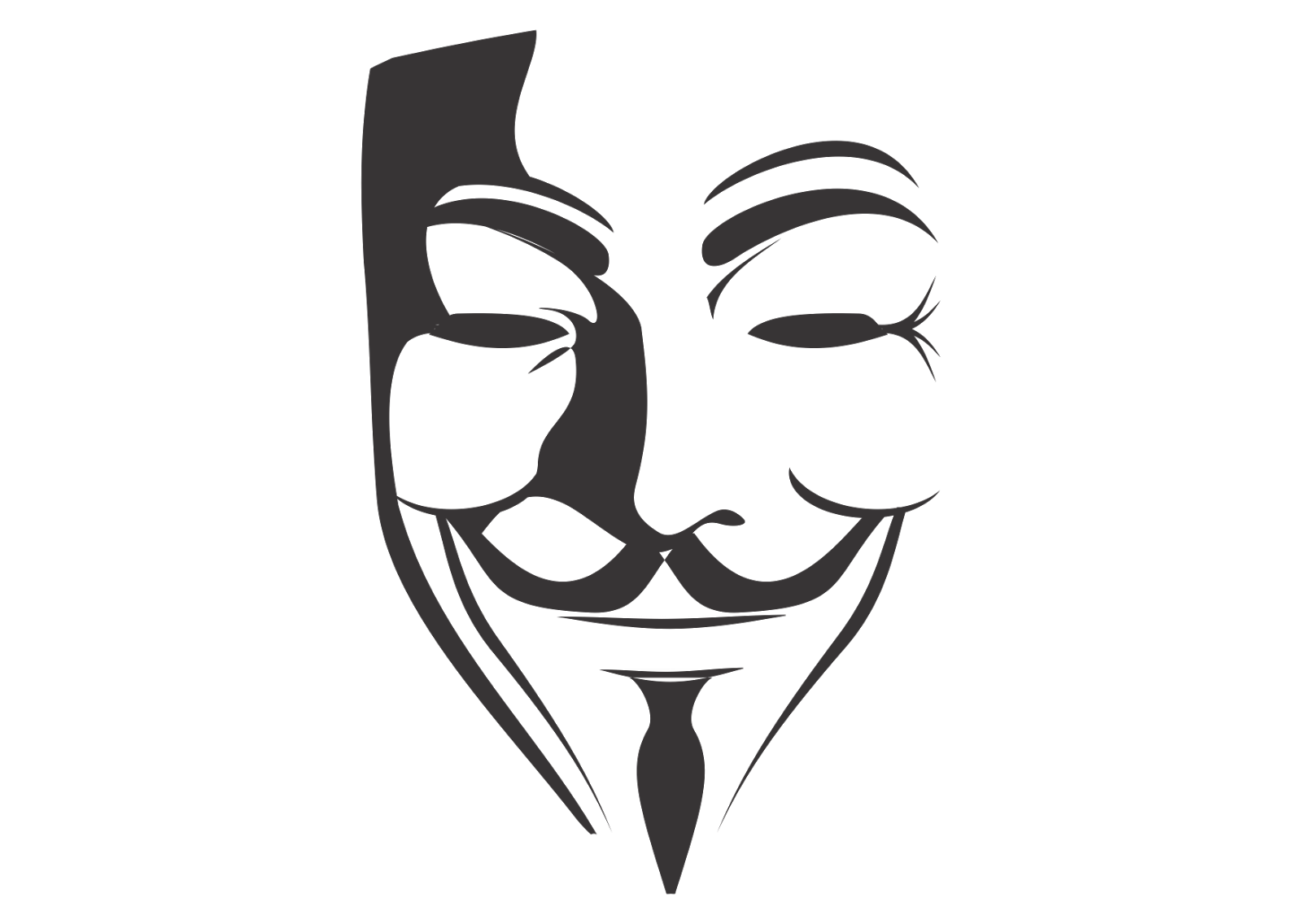 V For Vendetta Mask PNG Clipart