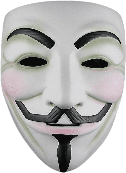 V For Vendetta Mask PNG Cutout