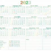 Calendrier vectoriel 2023