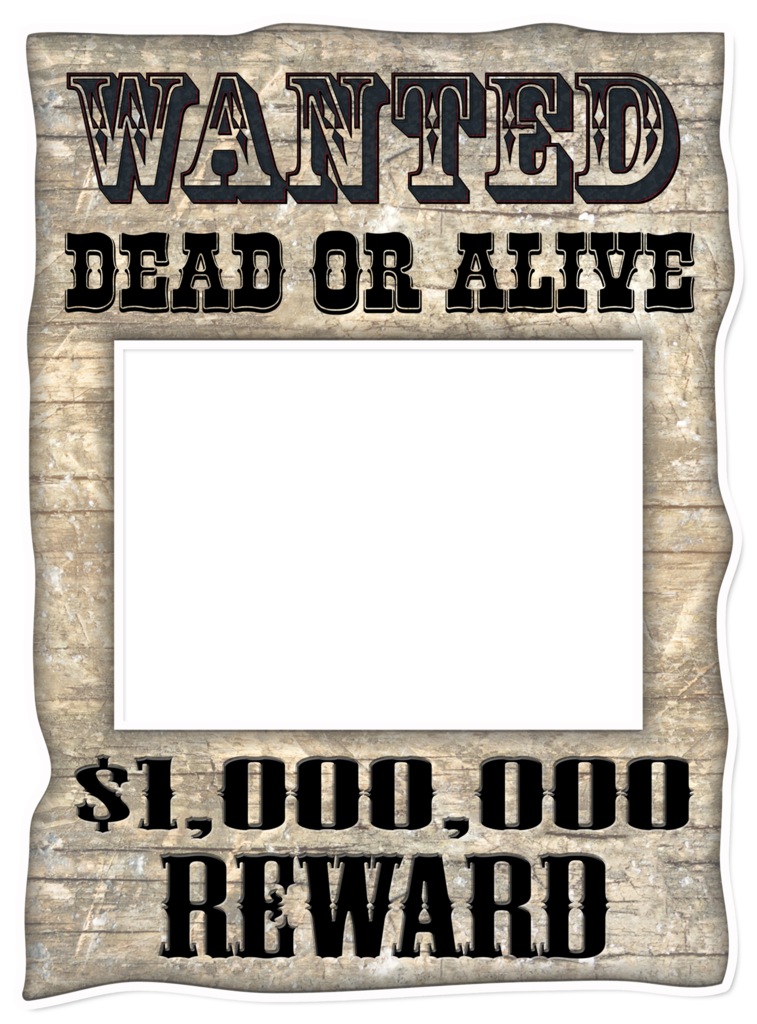 Wanted Frame Poster PNG File