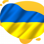 We ondersteunen Oekraïne vlag PNG