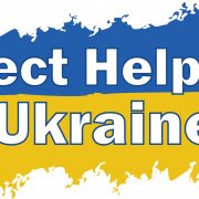We Support Ukraine Flag PNG Cutout