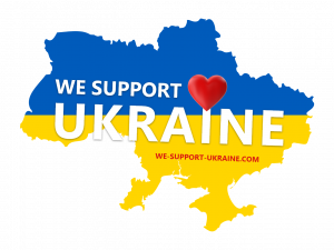 We Support Ukraine Flag PNG File