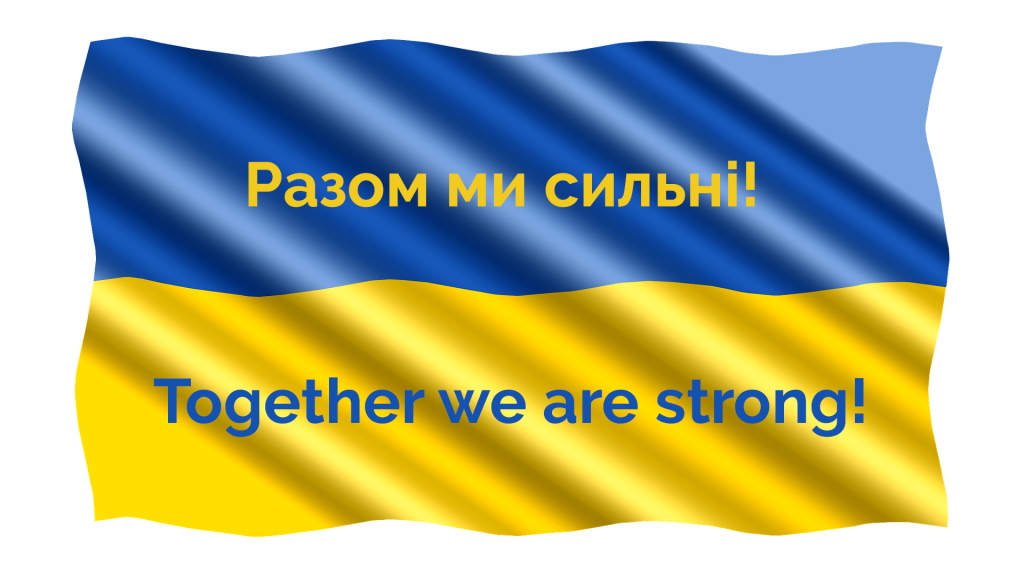 We Support Ukraine Flag PNG Image