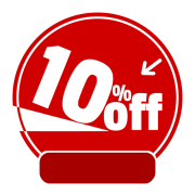 10% Off Sign PNG Cutout