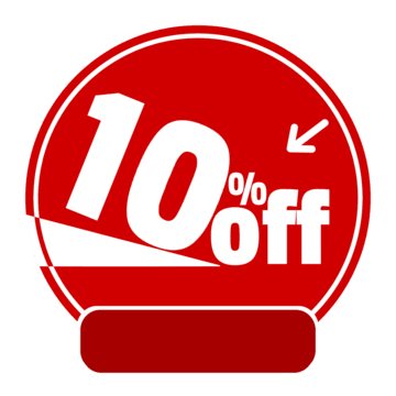 10% Off Sign PNG Cutout