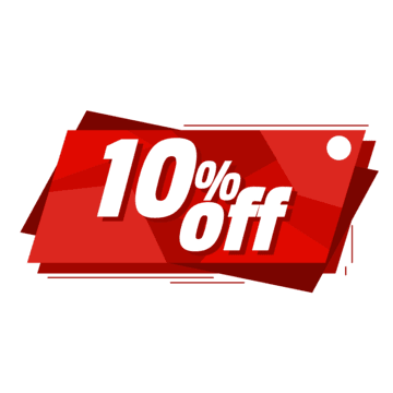 10% Off Sign PNG File