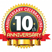 10 Years Anniversary PNG File