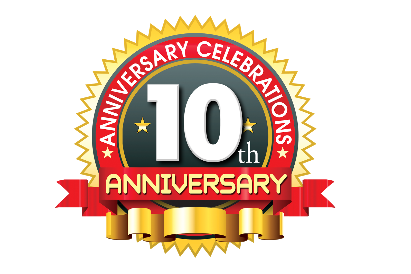 10 Years Anniversary PNG File