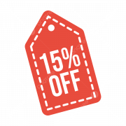 15% Off Discount PNG File