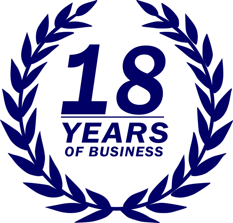 18 Years Anniversary PNG Clipart