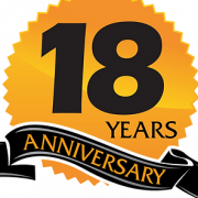 18 Years Anniversary PNG File