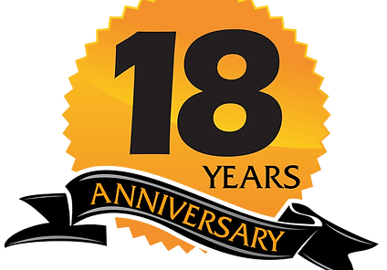 18 Years Anniversary PNG File