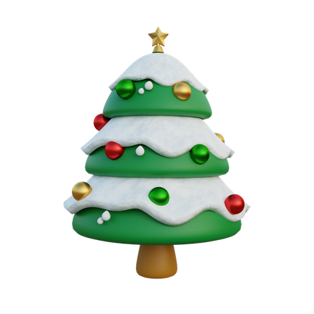 3D Christmas Tree PNG Photo