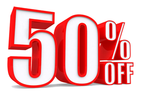 50% Discount PNG Pic